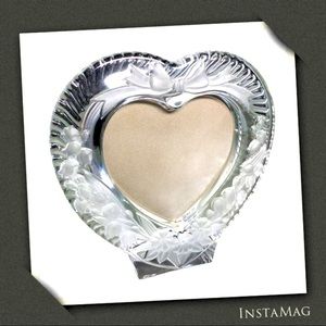 STUDIO NOVA Crystal Glass Heart Photo Frame